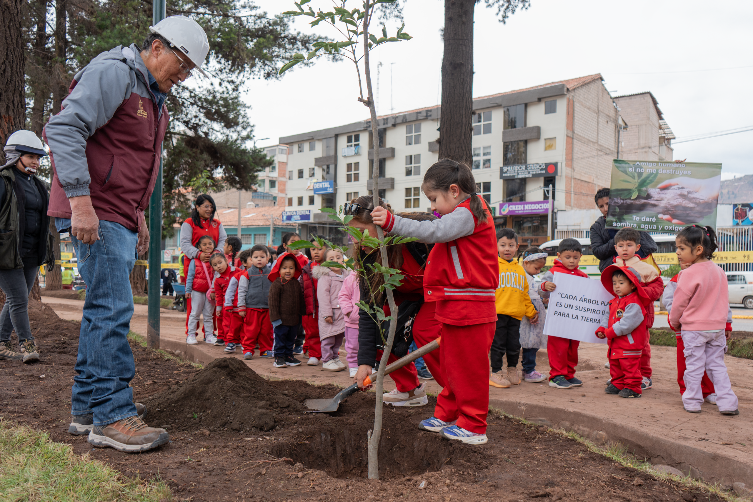 MUNICIPALIDAD DEL CUSCO RENUEVA EL PULMÓN VERDE DE MARISCAL GAMARRA CON LA REFORESTACIÓN DE 100 ÁRBOLES NATIVOS