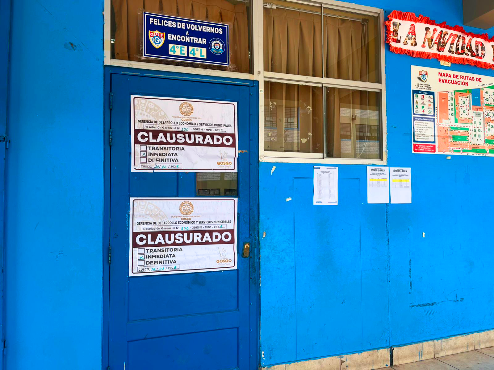 MUNICIPALIDAD DEL CUSCO CLAUSURÓ 4 ACADEMIAS CLANDESTINAS QUE OPERABAN EN EL COLEGIO INCA GARCILASO Y EN LA AV. COLLASUYO