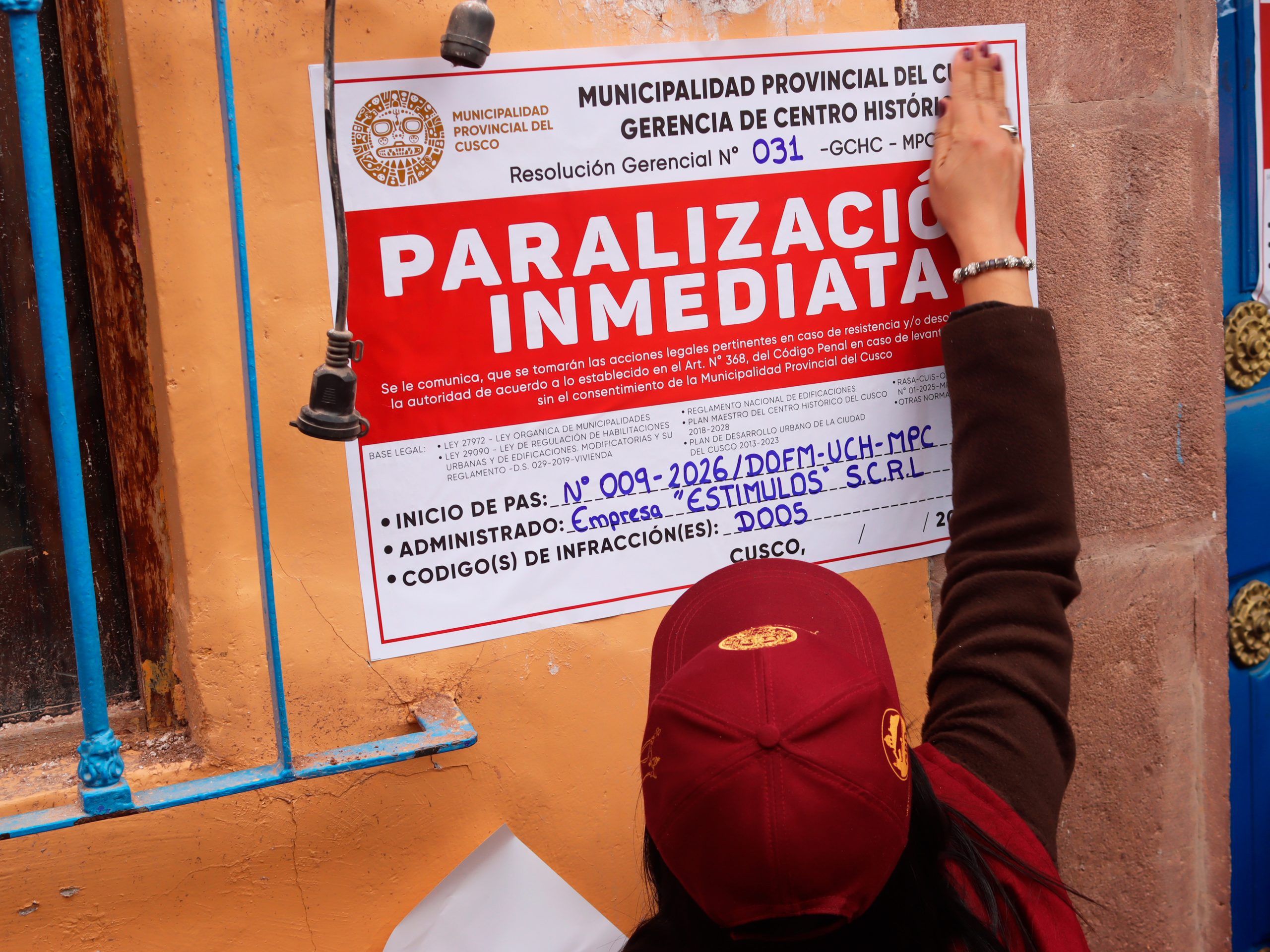 MUNICIPALIDAD DEL CUSCO PARALIZA TRES OBRAS DE CONSTRUCCIÓN POR CARECER DE LICENCIA