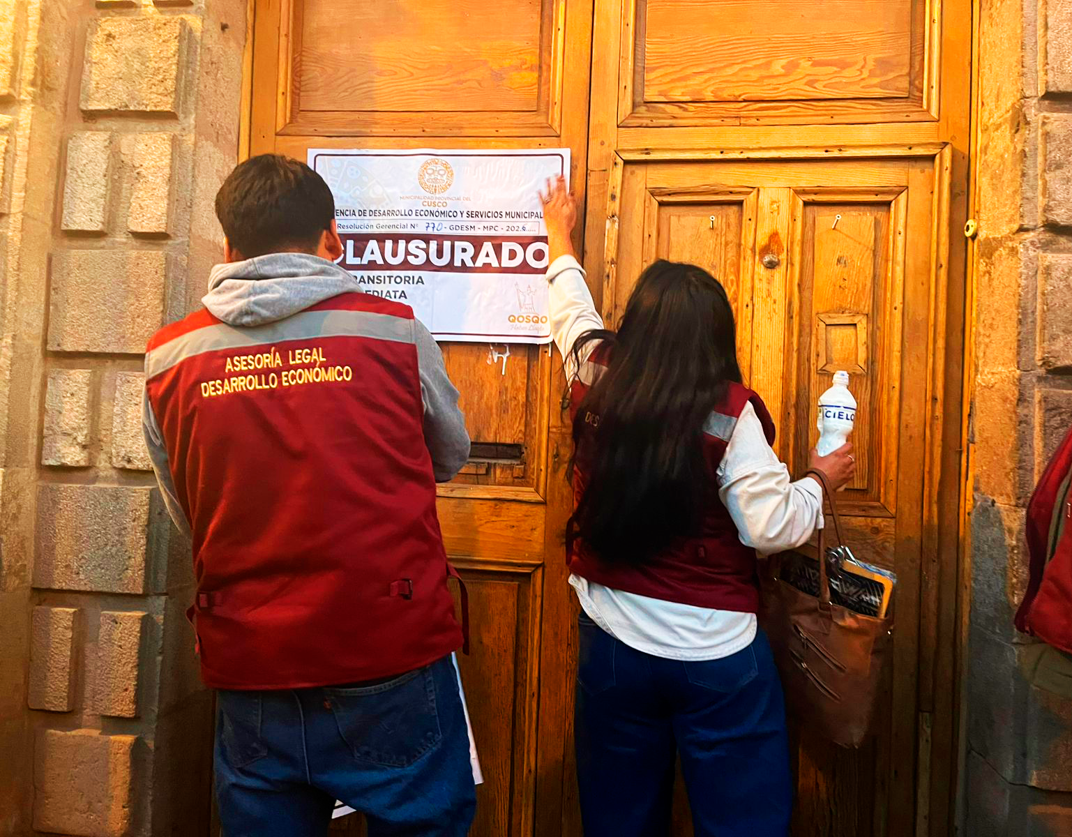MUNICIPALIDAD DEL CUSCO CLAUSURÓ DOS HOSPEDAJES EN LAS CALLES MELOC Y TAMBO DE MONTERO POR NO CONTAR CON CERTIFICADO DE DEFENSA CIVIL